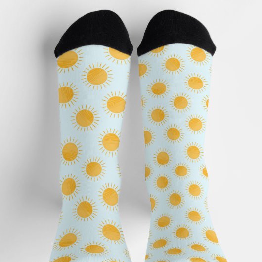 Sunshine Doodle Day Pattern Socken (Oben)