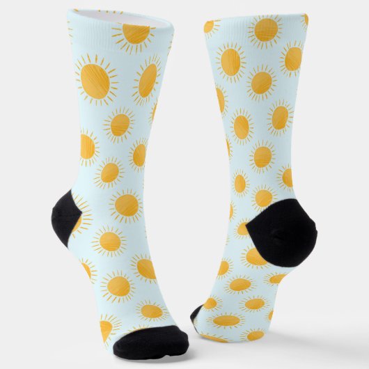 Sunshine Doodle Day Pattern Socken (Gewinkelt)