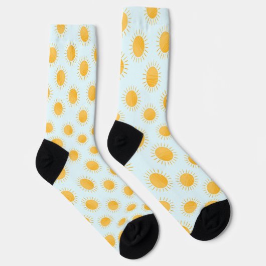 Sunshine Doodle Day Pattern Socken (Rechts)