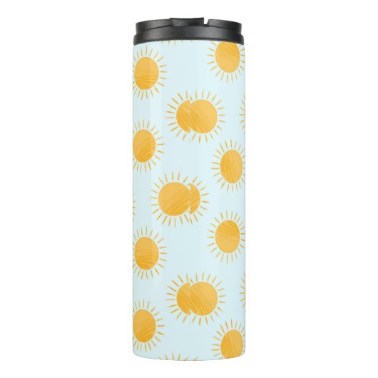Sunshine Doodle Day Pattern Thermosbecher (Rückseite)