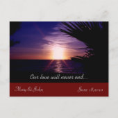 Sunshine Dream Save the Date Postkarte (Vorderseite)