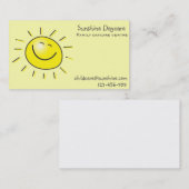 Sunshine family daycare centre childcare visitenkarte (Vorne/Hinten)