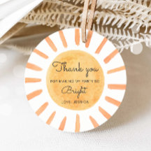 Sunshine Favor Tags Rainbow Boho Sun Birthday