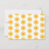 Sunshine First Birthday Danke Karte (Rückseite)