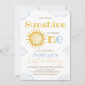 Sunshine First Birthday Invitation Einladung (Vorderseite)