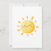 Sunshine First Birthday Party Rustikale Kinder Einladung (Rückseite)