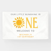Sunshine First Birthday Willkommen Banner (Horizontal)