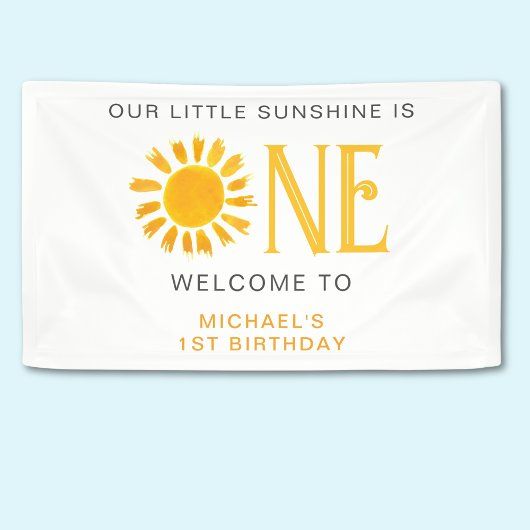 Sunshine First Birthday Willkommen Banner