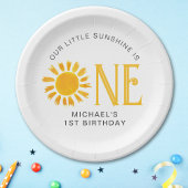 Sunshine First Geburtstag Pappteller