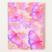 "Sunshine, Flowers & Superpowers" Pink Butterfly Planer (Rückseite)