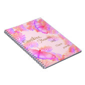 Sunshine, Flowers & Superpowers Pink Notizblock (Rechte Seite)