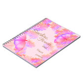 Sunshine, Flowers & Superpowers Pink Notizblock (Linke Seite)