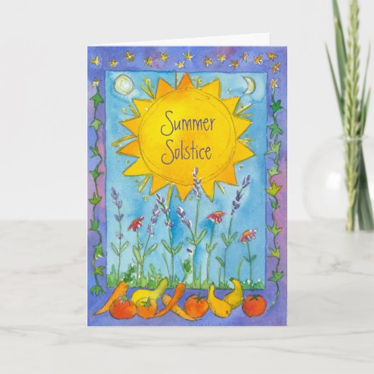 Sunshine Fruit Nature Watercolor Sommersonne Karte (Vorderseite)