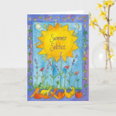 Sunshine Fruit Nature Watercolor Sommersonne Karte (Gelbe Blume)