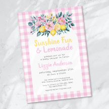 Sunshine Fun and Lemonade Floral Baby Dusche