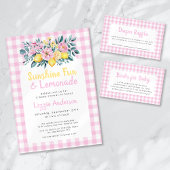 Sunshine Fun and Lemonade Floral Baby Dusche Einladung