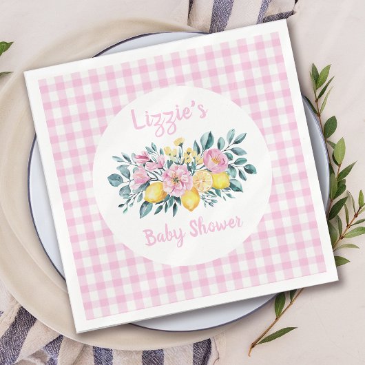 Sunshine Fun and Lemonade Floral Baby Dusche Serviette