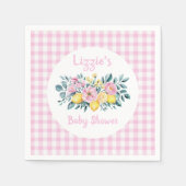 Sunshine Fun and Lemonade Floral Baby Dusche Serviette (Vorderseite)