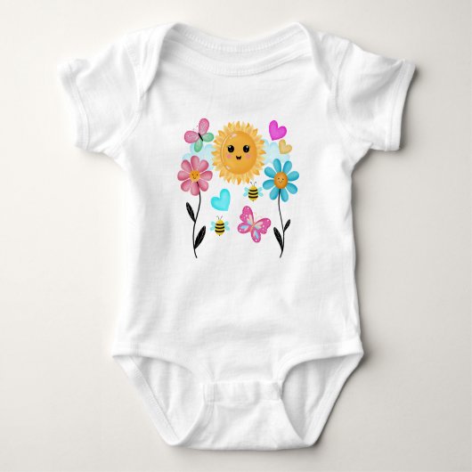 Sunshine Garden Baby Strampler (Vorderseite)