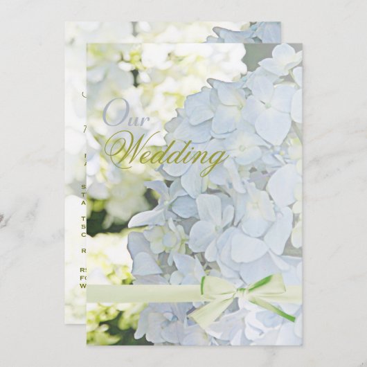 ©Sunshine Garden Hydrangeas Wedding Einladung (Vorne/Hinten)