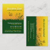 Sunshine Garden Service Business Card Visitenkarte (Vorne/Hinten)