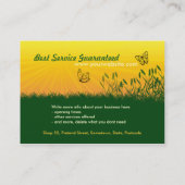 Sunshine Garden Service Business Card Visitenkarte (Rückseite)