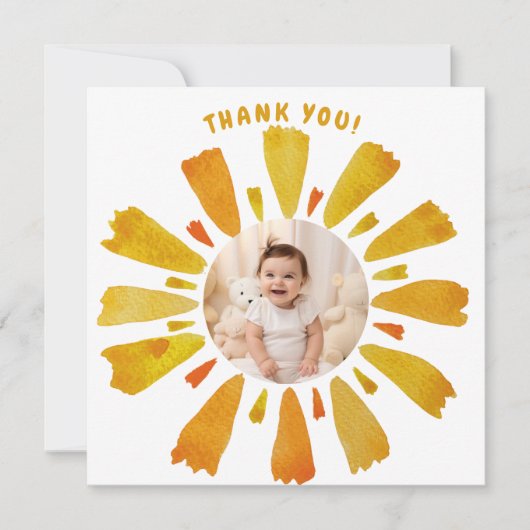Sunshine Geburtstag Dankeschön Karte (Vorderseite)