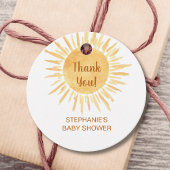 Sunshine Gender Neutral Baby Dusche Vielen Dank Geschenkanhänger