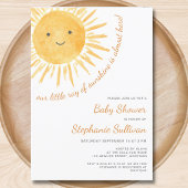 Sunshine Gender-Neutral Boho Sun Baby Dusche Einladung