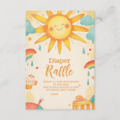 Sunshine Gender Neutral Boho Sun Diapper Raffle Begleitkarte (Vorderseite)