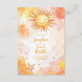 Sunshine Gender Neutral Boho Sun Diapper Raffle Begleitkarte (Vorderseite)