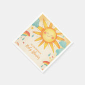 Sunshine Gender Neutral Boho Sun Serviette (Ecke)