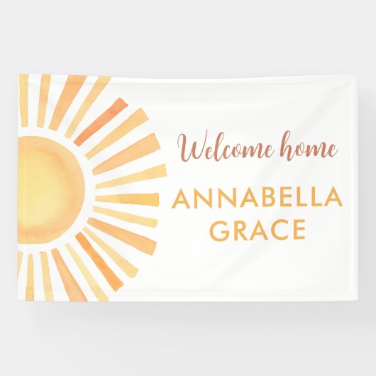 Sunshine Gender-neutrale Begrüßung Zuhause Baby Banner (Horizontal)
