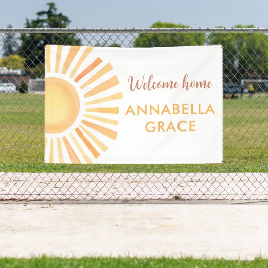 Sunshine Gender-neutrale Begrüßung Zuhause Baby Banner (Insitu)