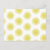 Sunshine Gender Reveal DIY Imitate Scratch Cards Ankündigungspostkarte (Rückseite)