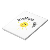 Sunshine Girl Notizblock (Rotiert)