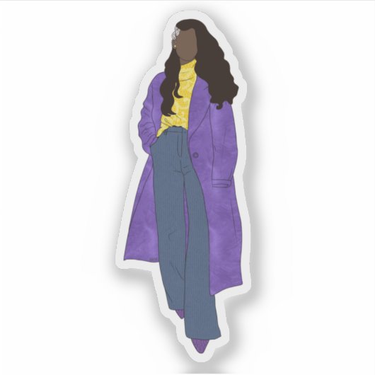 Sunshine Glory - Black Digital Art Handmade Aufkleber (Vorderseite)