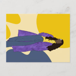 Sunshine Glory - Handmade Einzigartige Schwarze Ku Postkarte