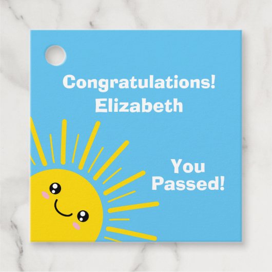 Sunshine Glückwunsch Geschenkanhänger (Vorderseite)