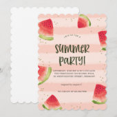 Sunshine & Good Vibes Summer Party Invitation Einladung (Vorne/Hinten)