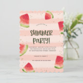 Sunshine & Good Vibes Summer Party Invitation Einladung (Stehend Vorderseite)