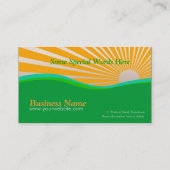 Sunshine Green Hills Curves Business Card Visitenkarte (Rückseite)