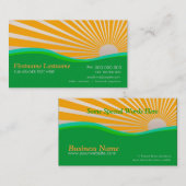 Sunshine Green Hills Curves Business Card Visitenkarte (Vorne/Hinten)