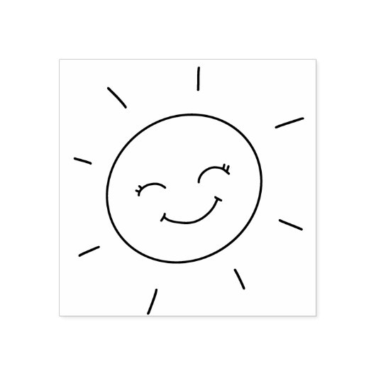 Sunshine Gummistempel (Prägung)