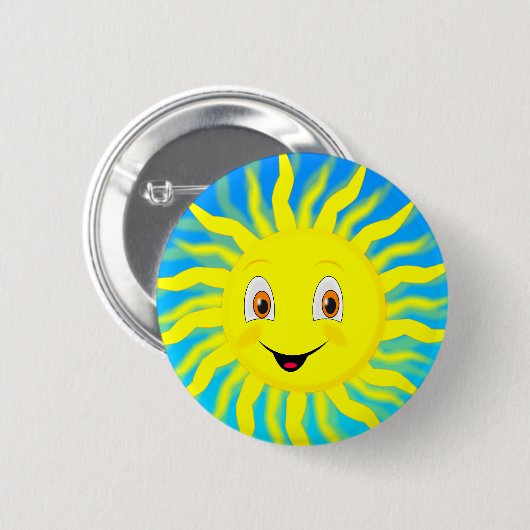 Sunshine Happy Face Button (Vorne & Hinten)