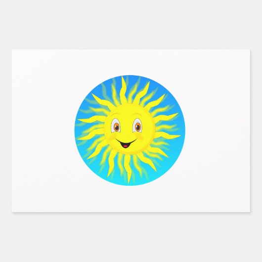 Sunshine Happy Face Geschenkpapier Set (Vorderseite 3)