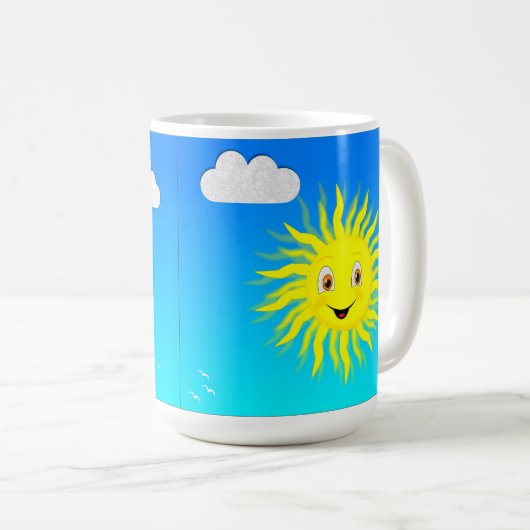 Sunshine Happy Face Kaffeetasse (VorderseiteRechts)