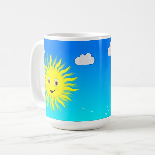 Sunshine Happy Face Kaffeetasse (Vorderseite Links)