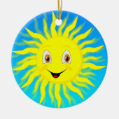 Sunshine Happy Face Keramik Ornament (Vorne)