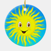 Sunshine Happy Face Keramik Ornament (Hinten)